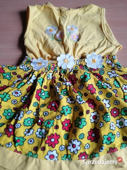 Sukienka żółta w kwiatki rozmiar 98104 Łódź sprzedam