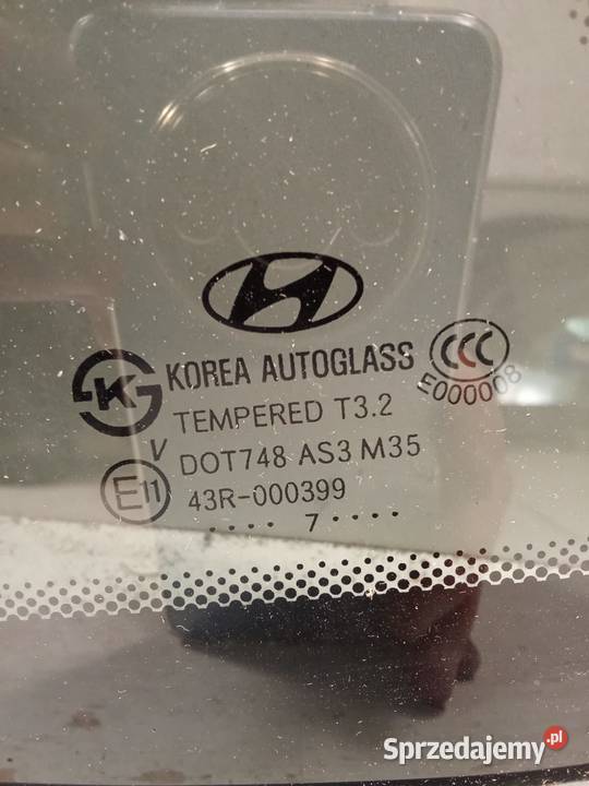 Szyba Karoseryjna Lewa Tylna Hyundai Santa Fe 06 osobowe Bralin