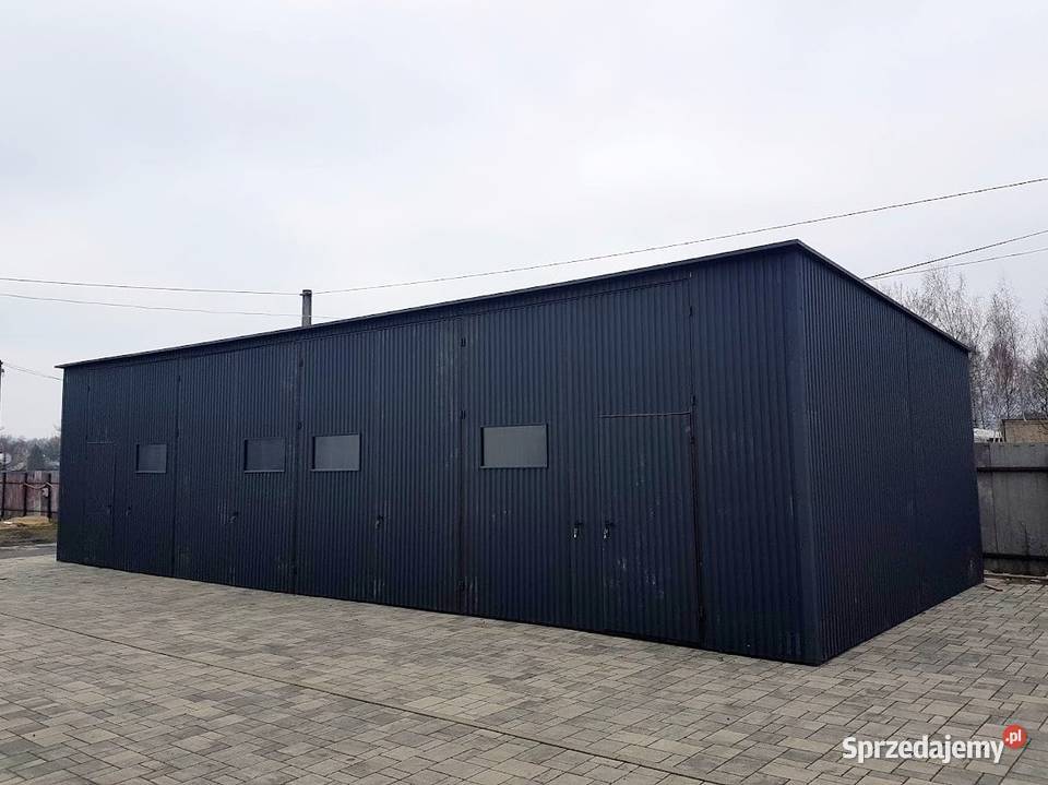 Blaszana montowana hala 14x6m grafit ciemny Grudziądz