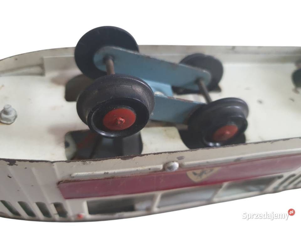 Stara zabawka metalowy tramwaj Chemoplast Brno