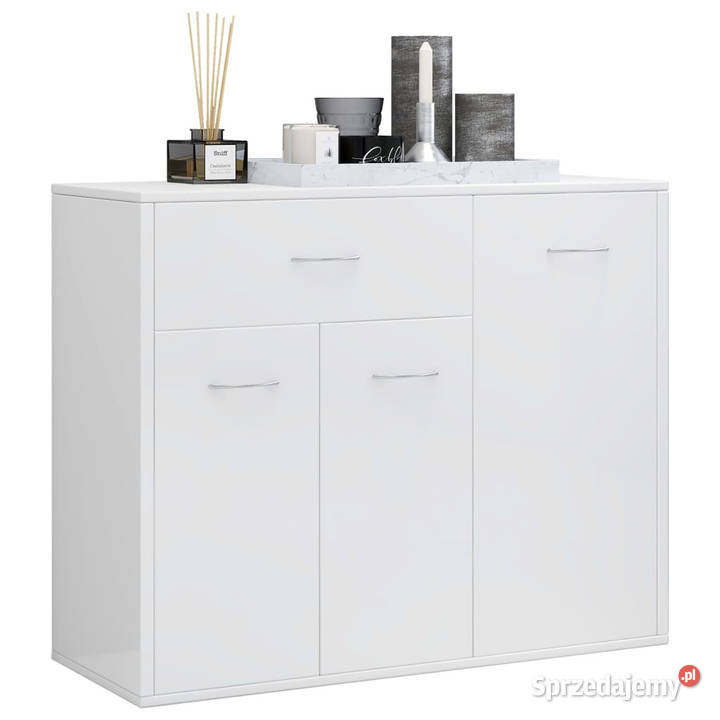 Szafka biała z połyskiem 88x30x70 materiał