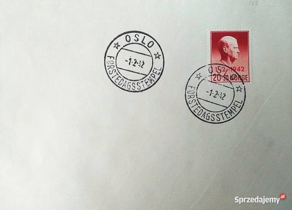 NORWEGIA 1943 FDC Vidkun Quisling wysyłka pomorskie Człuchów
