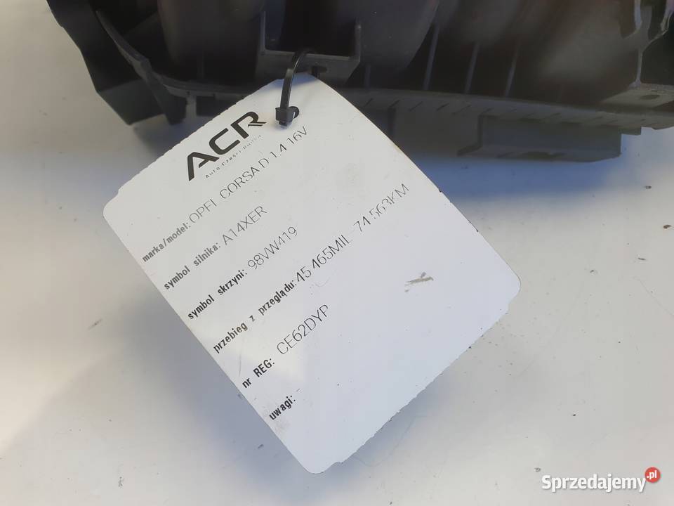 Opel Corsa D 14 16V KOLEKTOR SSĄCY 0280600047 Rudka