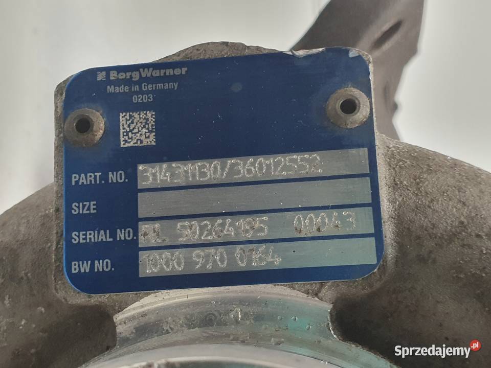 TURBOSPRĘŻARKA Volvo V60 S60 II XC60 24 D D4 190 Chełm sprzedam