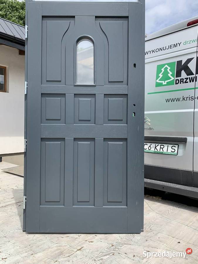 DRZWI ZEWNĘTRZNE ANGIELSKIE 75cmZIELONE RAL 6001 Bobrowo