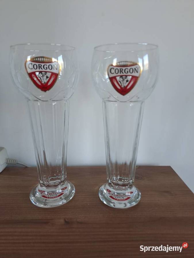 2x Corgoń Szklanka do piwa Pokal Corgon Szklanka Warszawa