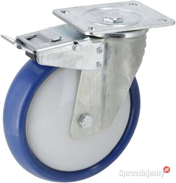 Koło z podstawą skrętną i hamulcem 200 mm