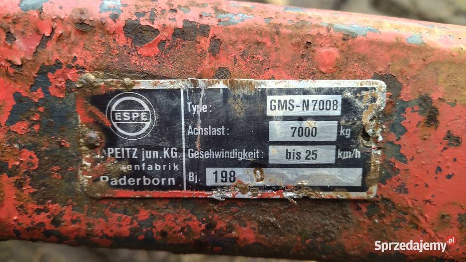 Oś do beczki przyczepy piasta podlaskie Ciechanowiec