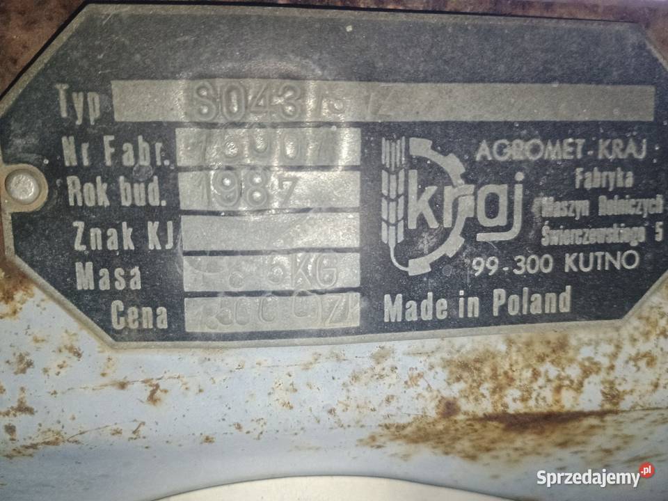 Siewnik Poznaniak S043 27m wielkopolskie Pępowo