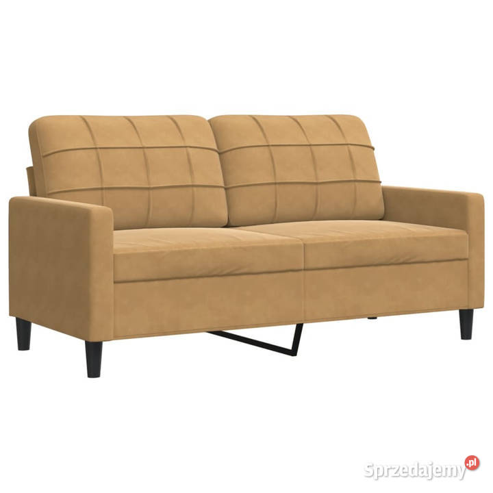 Sofa 2osobowa brązowa 140 tapicerowana aksamitem Sofy i kanapy Warszawa