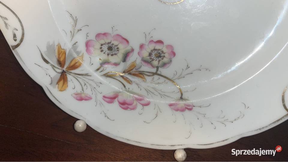 Patera secesyjna Biała porcelana Bez sygnatury Gdańsk