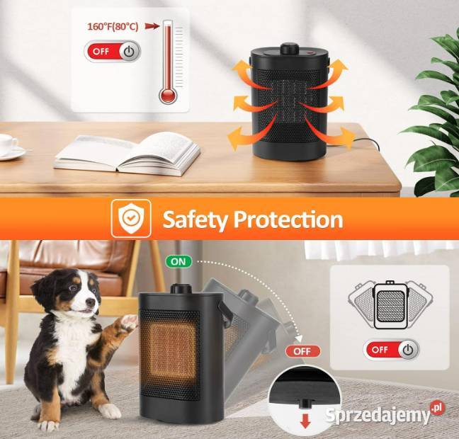 PRZENOŚNY GRZEJNIK CERAMICZNY BEZPIECZNY wielkopolskie Poznań