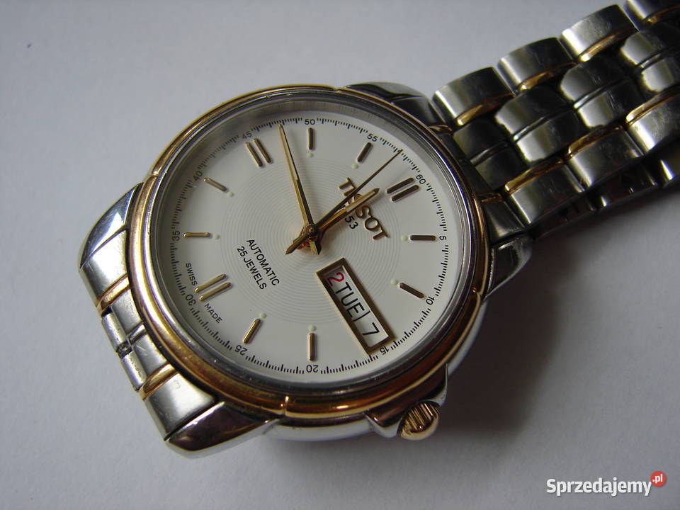 Tissot automatic 25 jewels elegancki zegarek Antyki, Sztuka, Kolekcje mazowieckie Warszawa