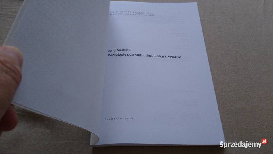 Poetologie postrukturalne szkice krytyczne Jerzy Gdańsk