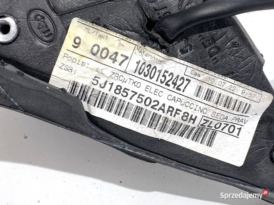 LUSTERKO PRAWY SKODA ROOMSTER Van minibus 0615 sprzedam