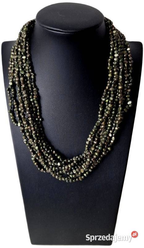 PERŁY NATURALNE ZIELEŃ SZMARAGDOWE ZŁOTO Częstochowa sprzedam