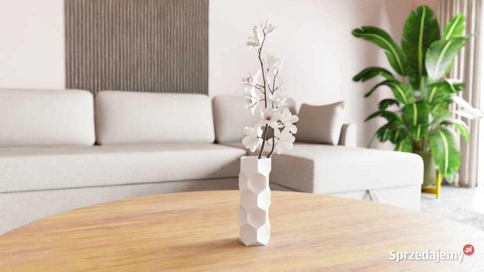 Geometryczny wazon na kwiaty nowoczesny nowy