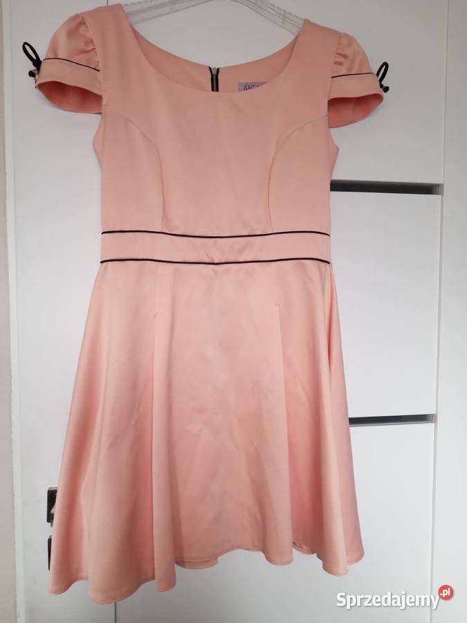 Sukienka elegancka rozkloszowana Antall wesele różowy Tychy