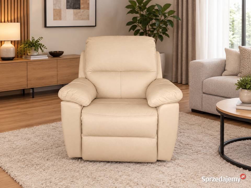 Nowy Fotel RELAX bujany i Obrotowy Skóra Fotele Olesno