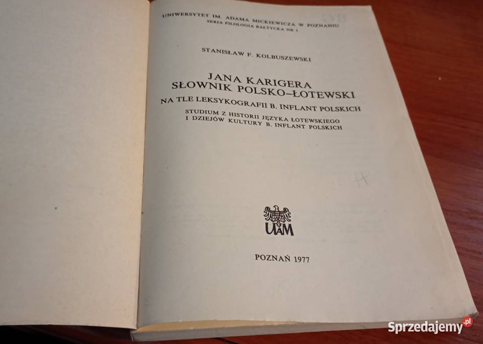 Jana Karigera słownik polskołotewski na tle Gdańsk