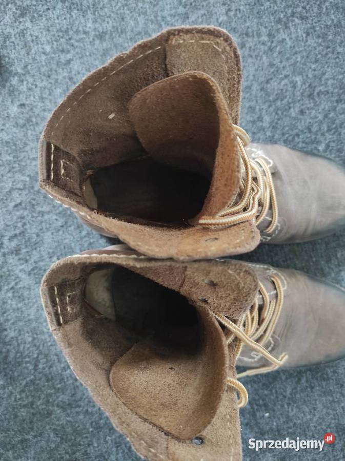 Skórzane buty wiązane brązowe wkładka 255 lubelskie Lublin