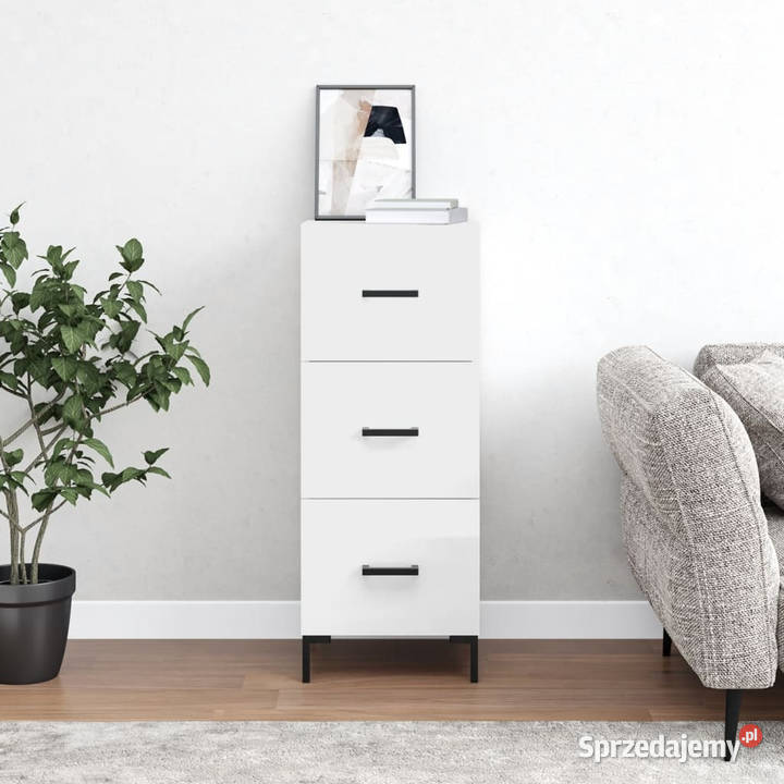 Szafka biała połysk 345x34x90 materiał