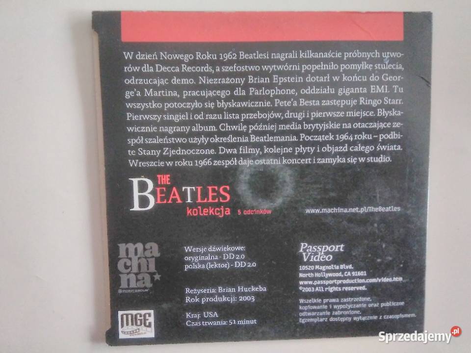 Płyty DVD The Beatles Filmy śląskie