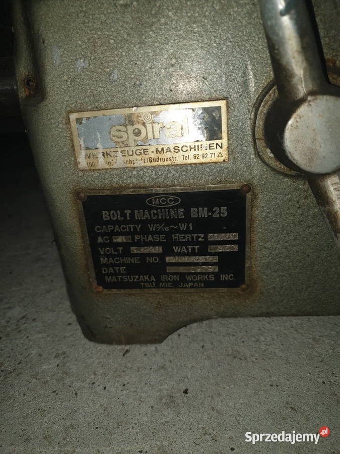 Gwintownica do rur elektryczna Instalacje Przyszowa sprzedam