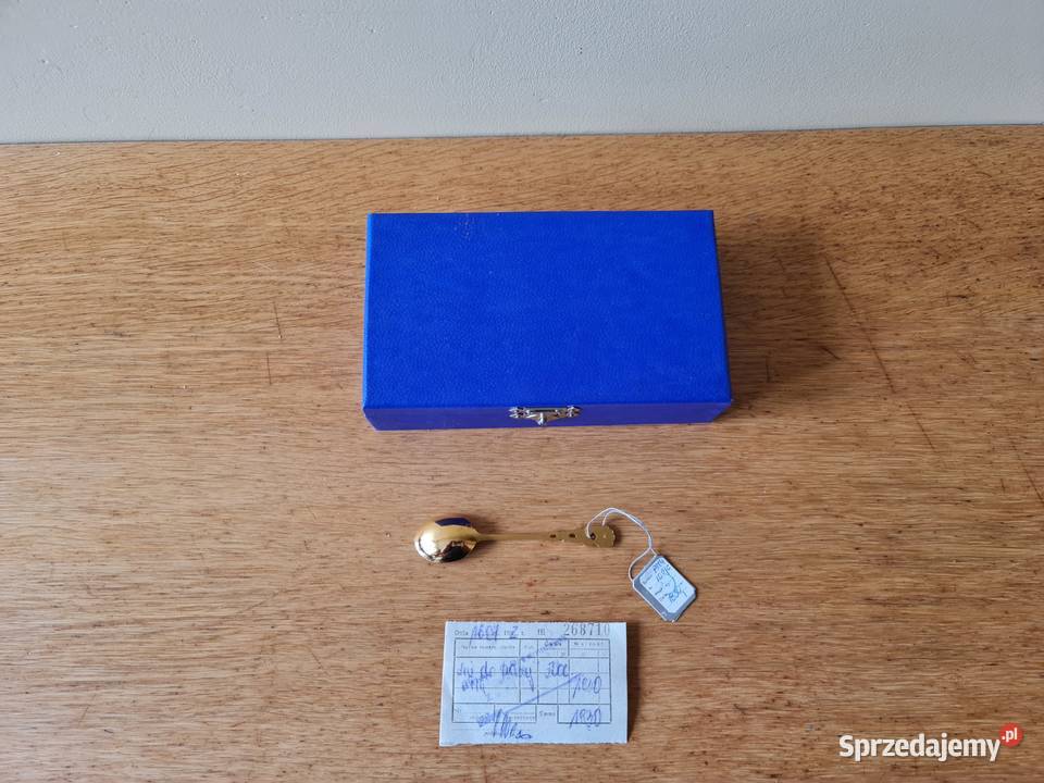 Łyżeczki do herbaty metal złocony