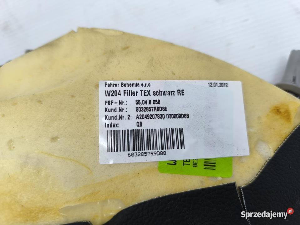 OPARCIE BOCZEK KANAPY PRAWY MERCEDES W204 LIFT sprzedam