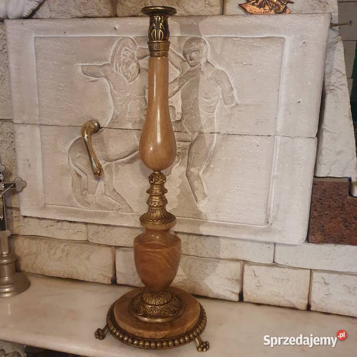 Duża kamienna podstawa do lampy naftowej z dolnośląskie Wrocław