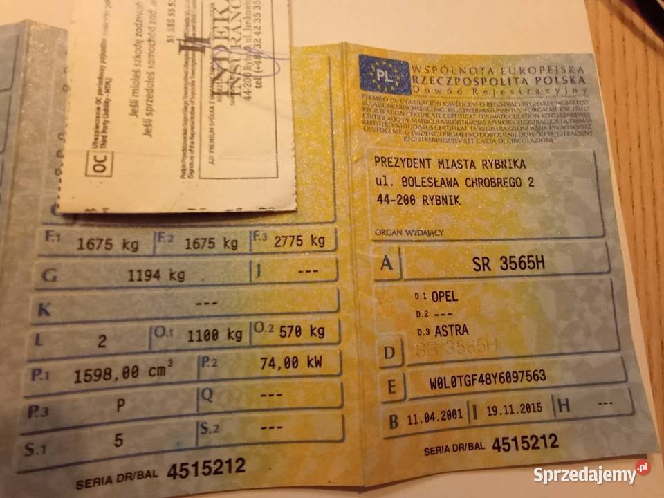 Samochód osobowy Opel Astra G