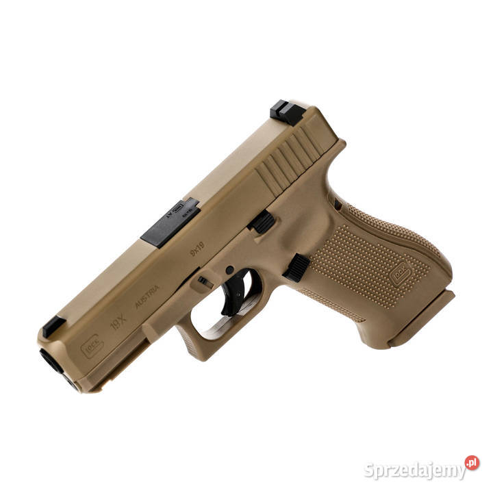 Pistolet wiatrówka Glock 19X 45 mm coyote BB CO2