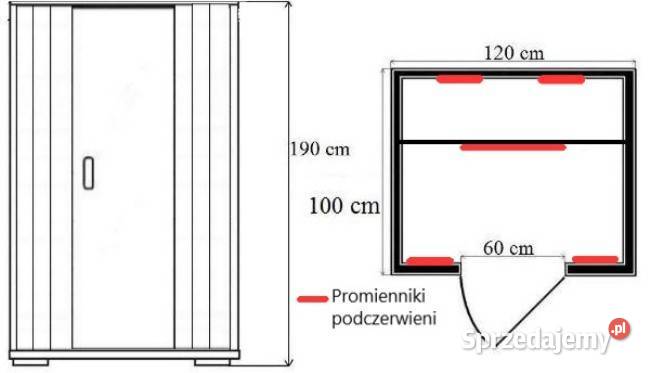 Sauna Infrared Rimini promienniki kwarcowe 2 Ruda Śląska