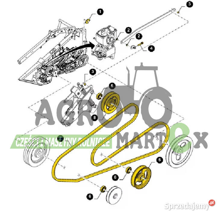 84266080 PAS KLINOWY L4250 CNH Wichrów