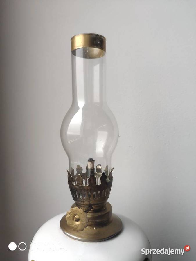 Stara niespotykana porcelanowa lampa naftowa 10 małopolskie Kraków
