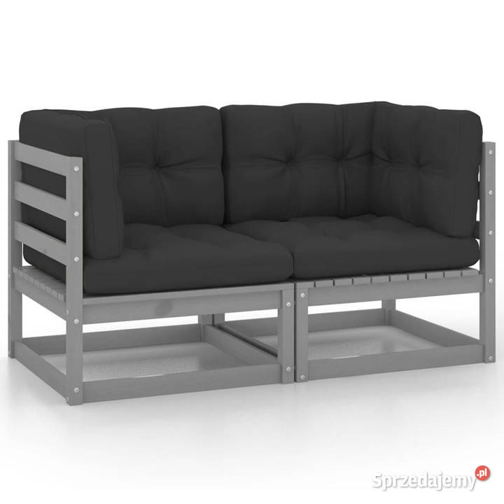 2osobowa sofa ogrodowa z poduszkami lite drewno mazowieckie