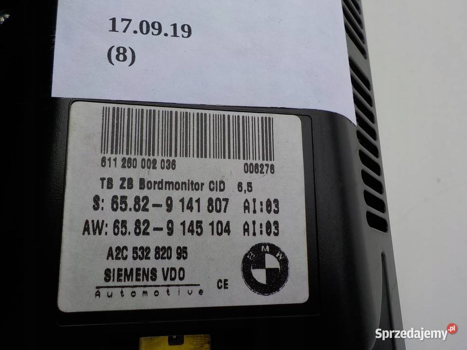 WYŚWIETLACZ NAWIGACJI BMW 5 E60 A2C53282095