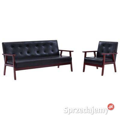 vidaXL 2częściowy zestaw wypoczynkowy czarny Warszawa