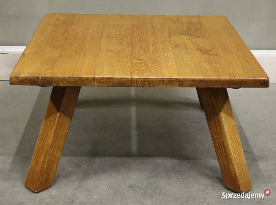 7983 solidny, dębowy stolik, lite drewno