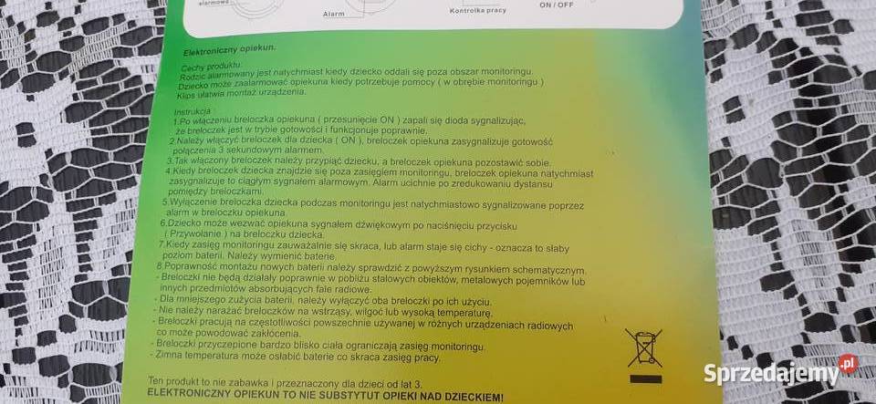 Nianiaopiekunka elektronicznastrażnik na Tuszkowo