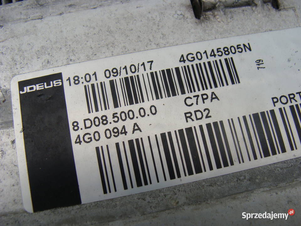 AUDI A6 C7 A7 INTERCOOLER CHŁODNICA POWIETRZA Goleniów sprzedam