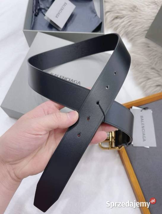 Pasek Balenciaga czarny skórzany 25 rozmiar 80 Kraków sprzedam
