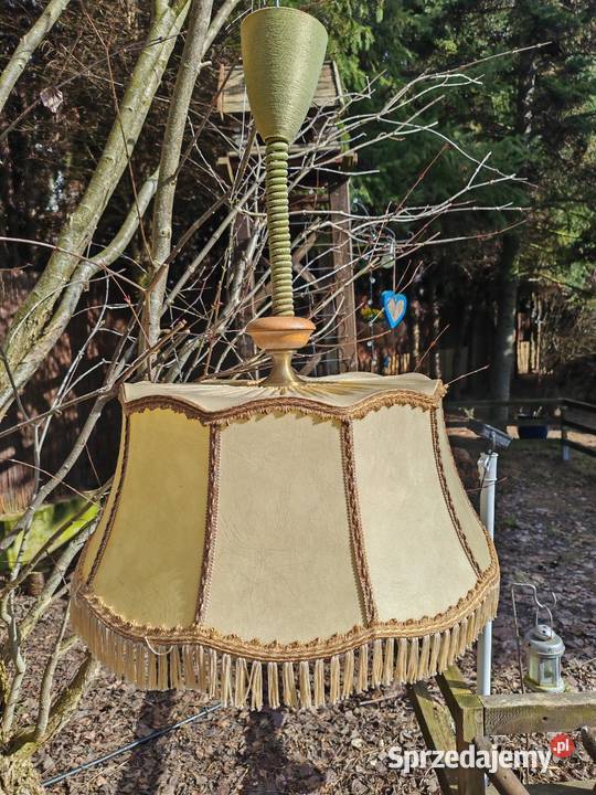 Vintage Lampa z abażurem wielkopolskie Osiniec