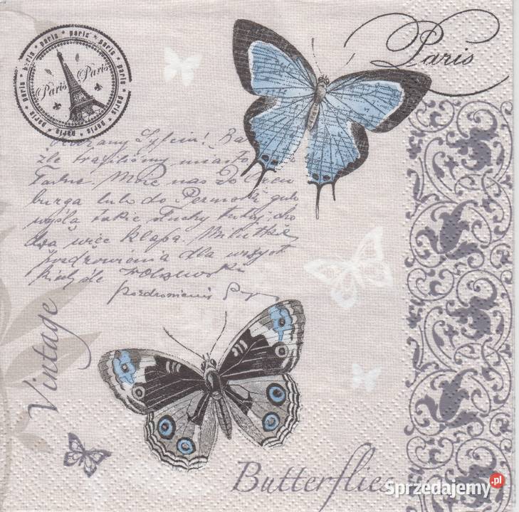 Dekupaż serwetki motyle kwiaty róże Skarżysko-Kamienna