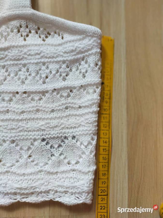 Biały ażurowy crop top HM Łódź sprzedam