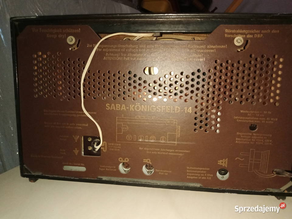 Radio lampowe Saba Konigsfeld 14 unikat stan łódzkie Piotrków Trybunalski