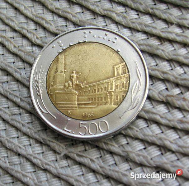 Włochy 500 Lirów 1985r Numizmatyka Kalisz