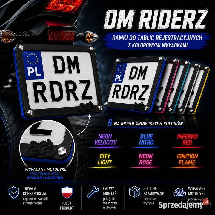 Ramka tablicy rejestracyjnej motocyklowa warmińsko-mazurskie Olsztyn sprzedam