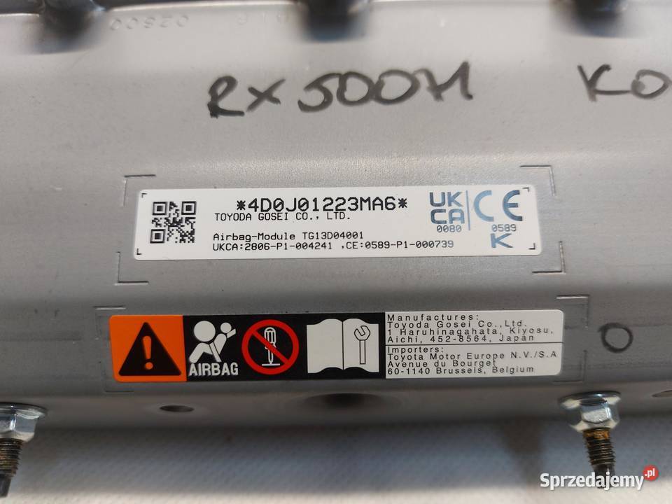 LEXUS 500H PODUSZKA POWIETRZNA KOLANOWA